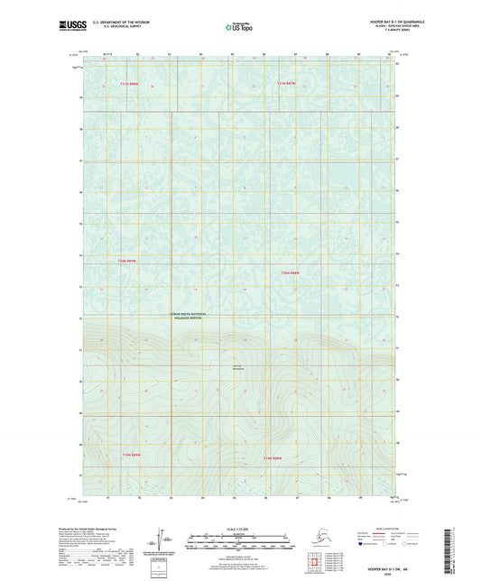 Hooper Bay D-1 SW Alaska US Topo Map Image