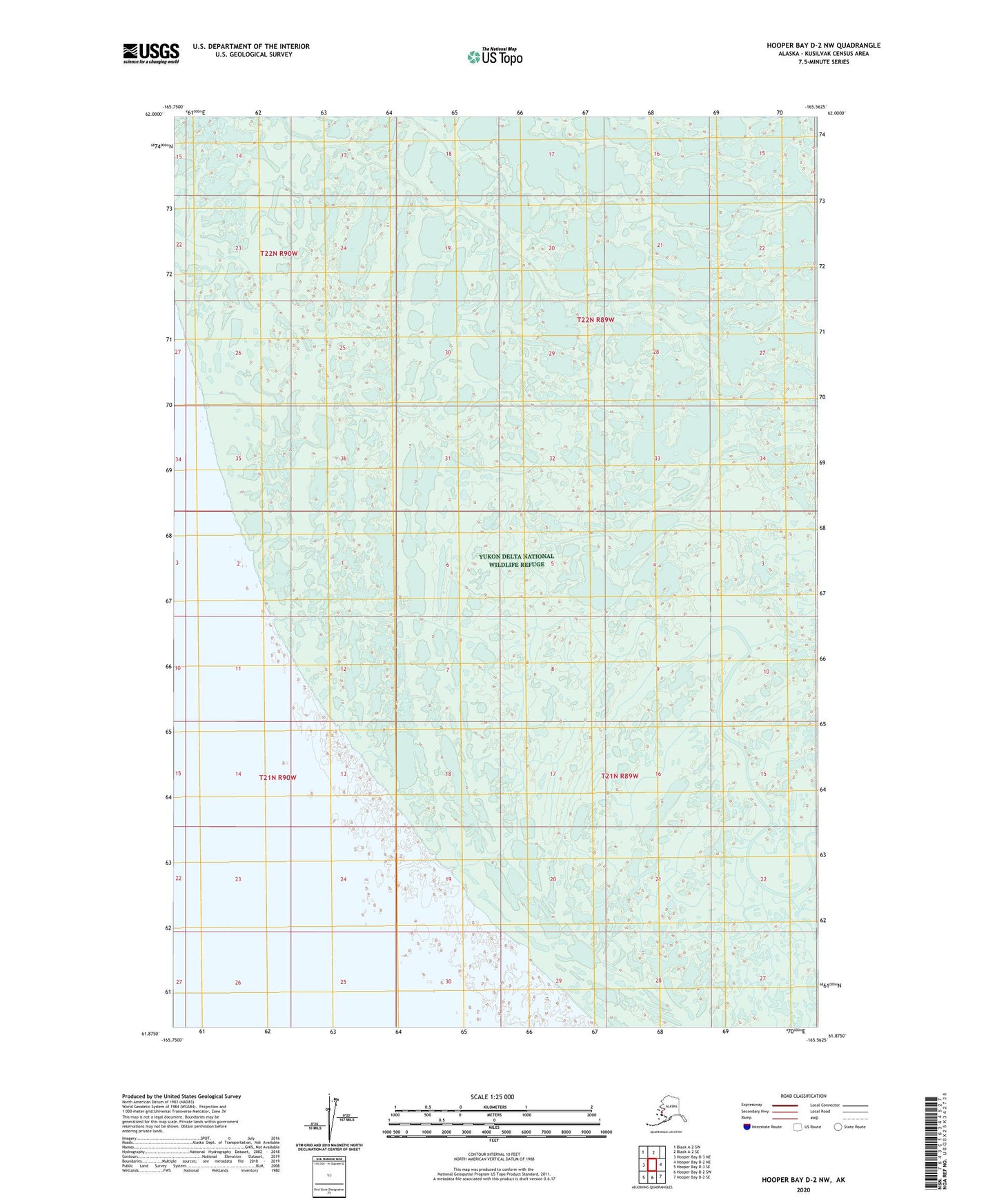 Hooper Bay D-2 NW Alaska US Topo Map – MyTopo Map Store