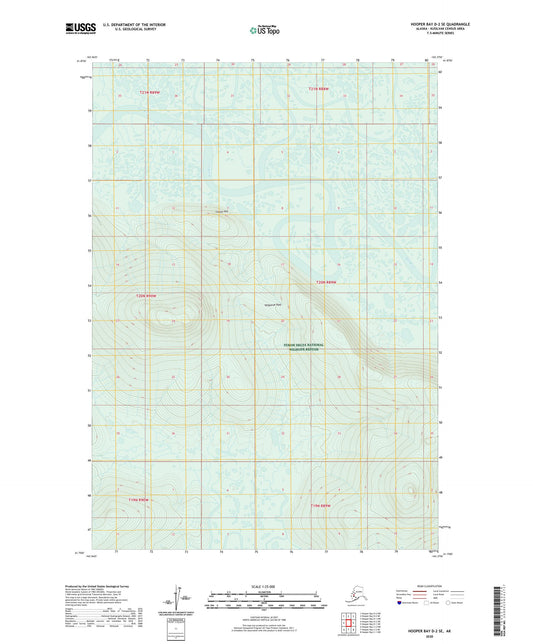 Hooper Bay D-2 SE Alaska US Topo Map Image