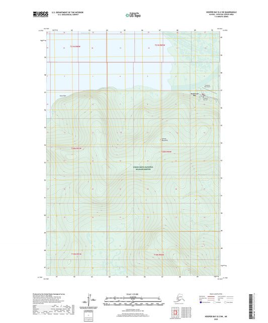 Hooper Bay D-2 SW Alaska US Topo Map Image