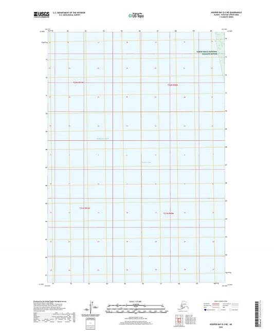 Hooper Bay D-3 NE Alaska US Topo Map Image