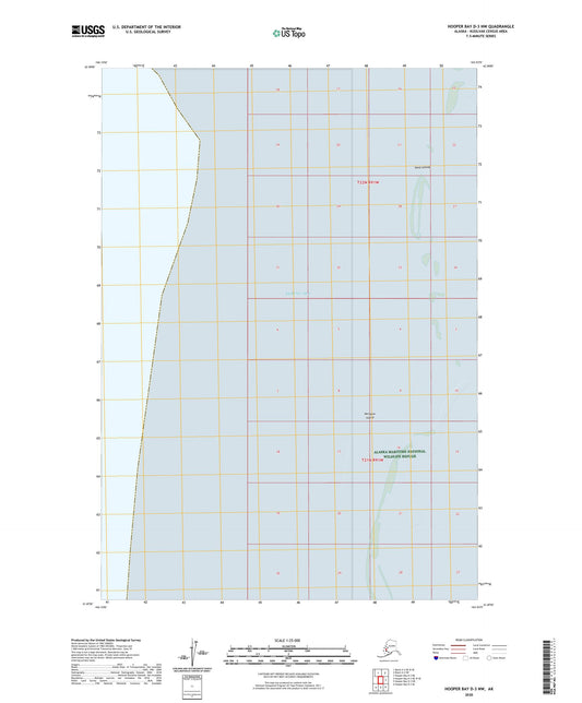 Hooper Bay D-3 NW Alaska US Topo Map Image