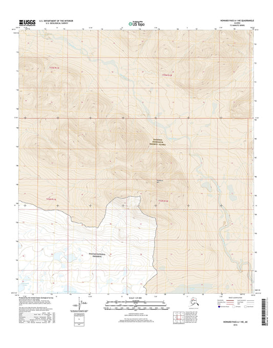 Howard Pass A-1 NE Alaska US Topo Map Image