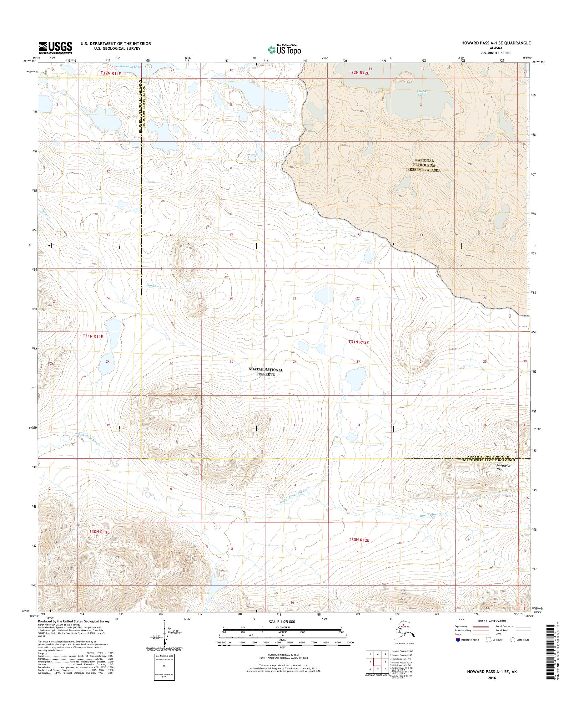 Howard Pass A-1 SE Alaska US Topo Map – MyTopo Map Store