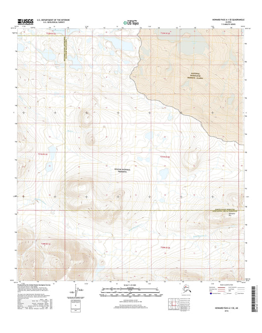 Howard Pass A-1 SE Alaska US Topo Map Image