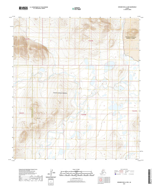 Howard Pass A-2 NW Alaska US Topo Map Image
