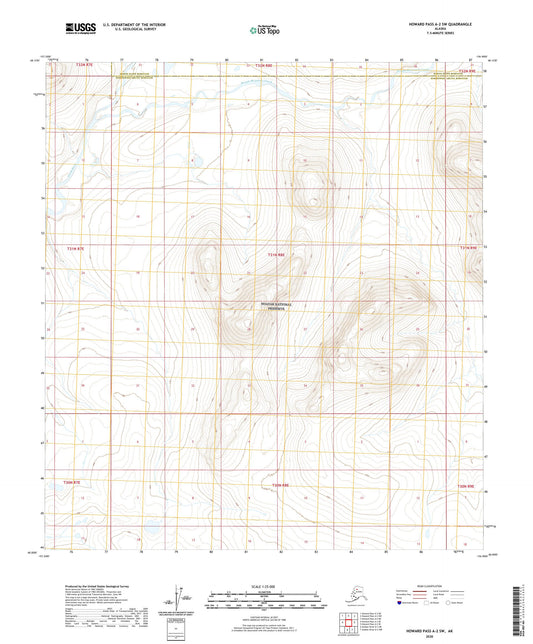Howard Pass A-2 SW Alaska US Topo Map Image