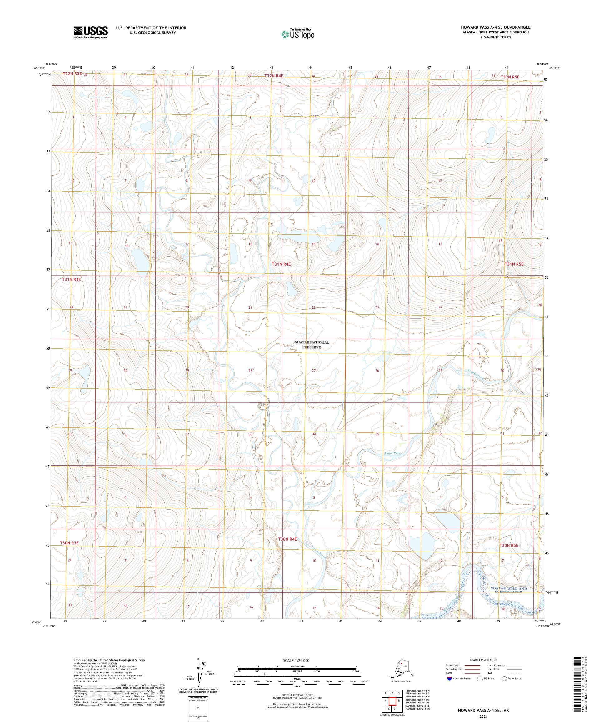 Howard Pass A-4 SE Alaska US Topo Map – MyTopo Map Store