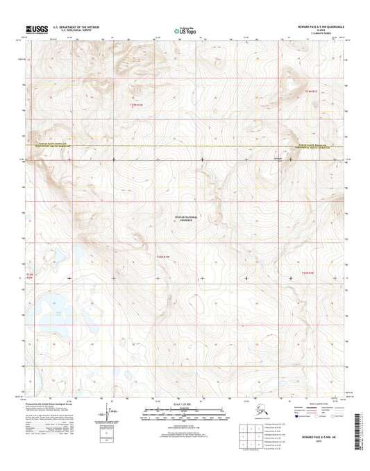 Howard Pass A-5 NW Alaska US Topo Map Image