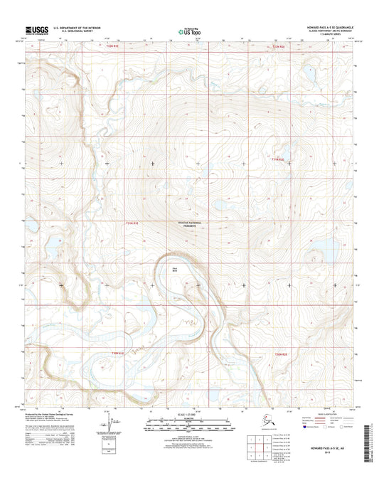 Howard Pass A-5 SE Alaska US Topo Map Image