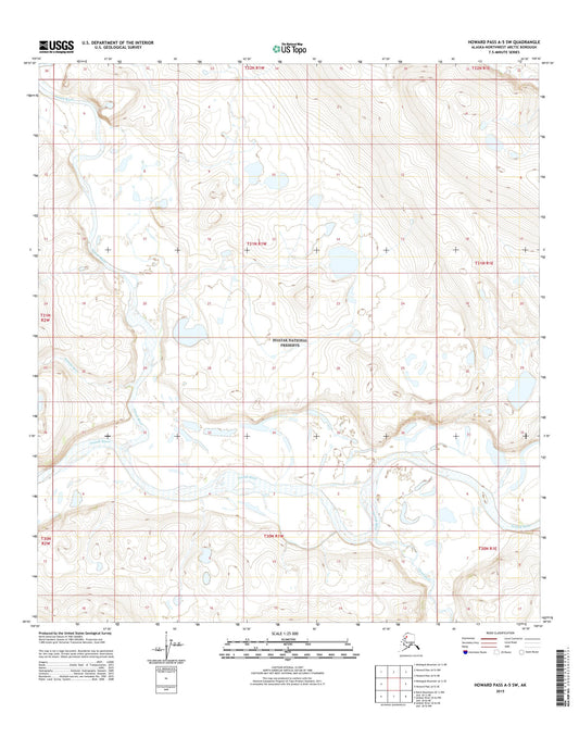 Howard Pass A-5 SW Alaska US Topo Map Image