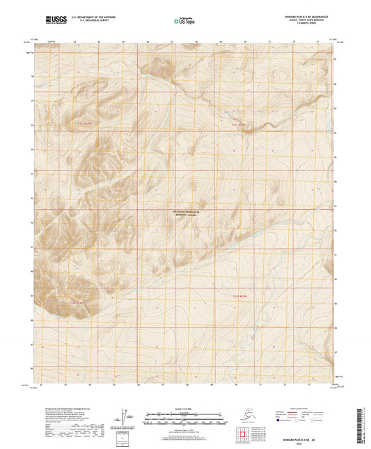 Howard Pass B-3 NE Alaska US Topo Map Image