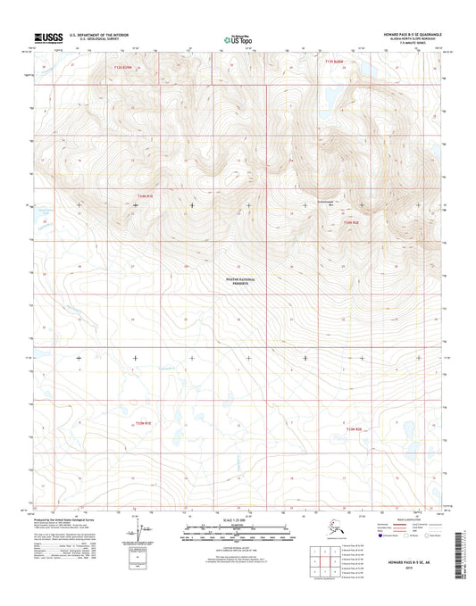 Howard Pass B-5 SE Alaska US Topo Map Image