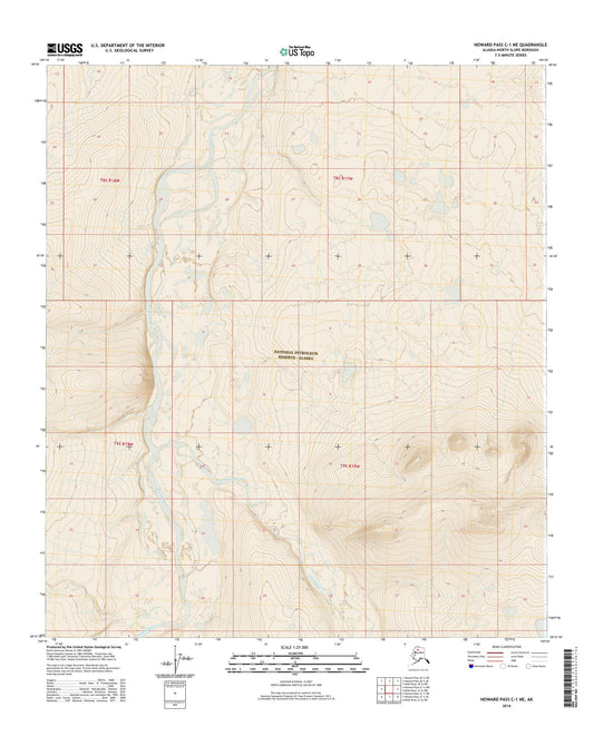 Howard Pass C-1 NE Alaska US Topo Map Image