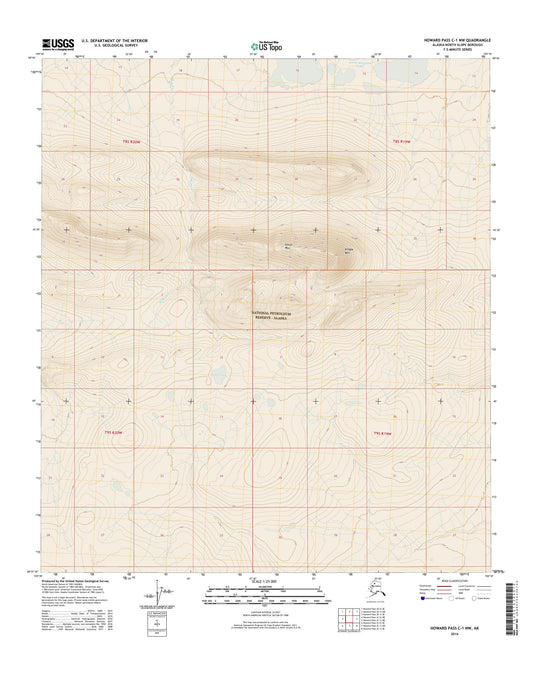 Howard Pass C-1 NW Alaska US Topo Map Image