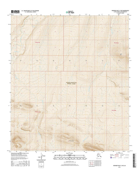 Howard Pass C-2 NE Alaska US Topo Map Image