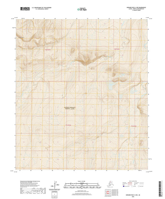 Howard Pass C-4 NE Alaska US Topo Map Image