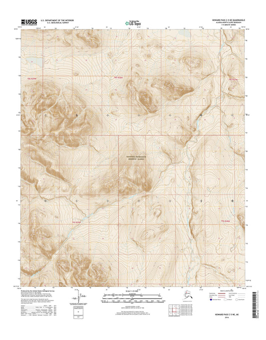 Howard Pass C-5 NE Alaska US Topo Map Image