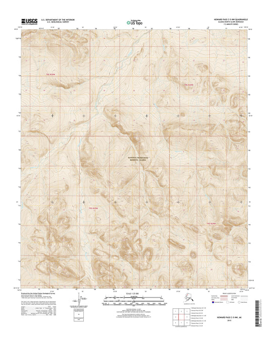 Howard Pass C-5 NW Alaska US Topo Map Image
