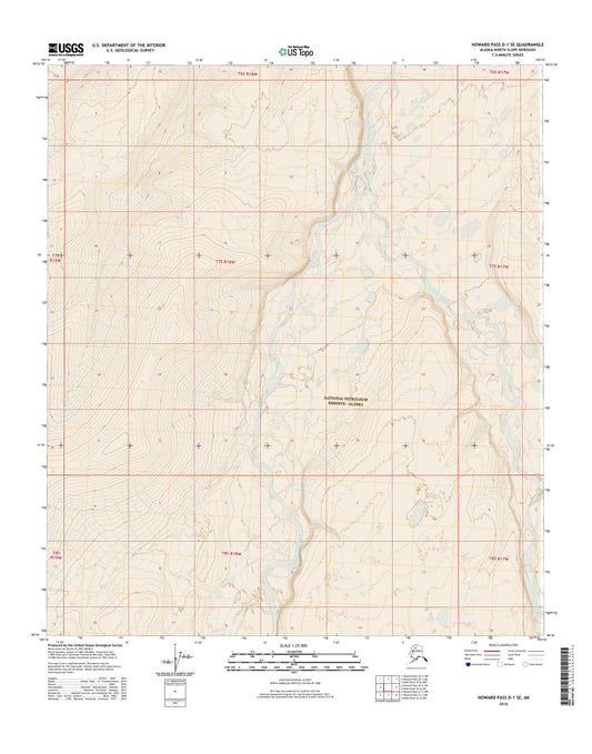 Howard Pass D-1 SE Alaska US Topo Map Image