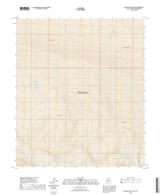 Howard Pass D-2 NW Alaska US Topo Map Image