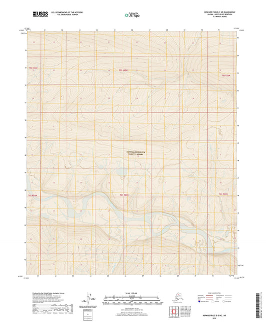 Howard Pass D-3 NE Alaska US Topo Map Image