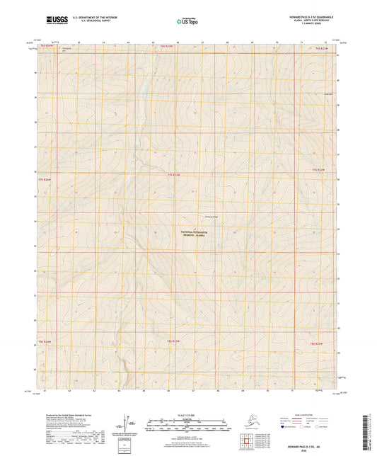 Howard Pass D-3 SE Alaska US Topo Map Image