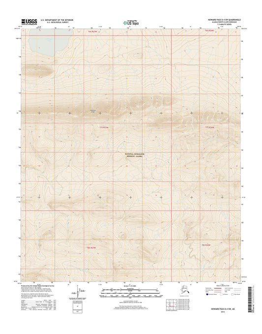 Howard Pass D-4 SW Alaska US Topo Map Image