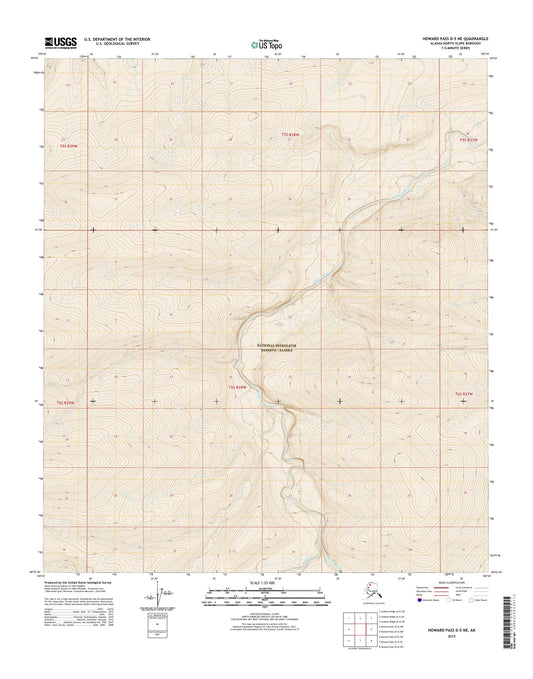 Howard Pass D-5 NE Alaska US Topo Map Image