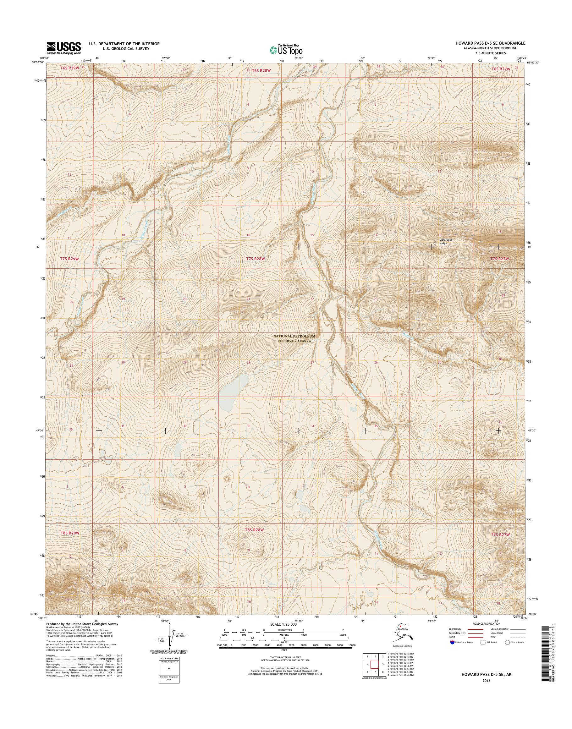 Howard Pass D-5 SE Alaska US Topo Map – MyTopo Map Store