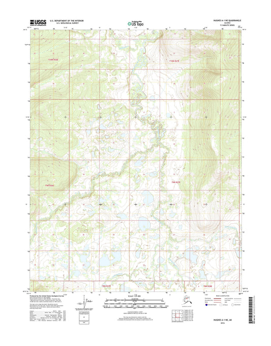 Hughes A-1 NE Alaska US Topo Map Image