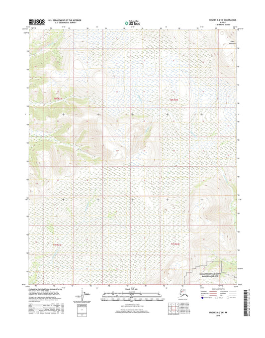 Hughes A-2 SW Alaska US Topo Map Image