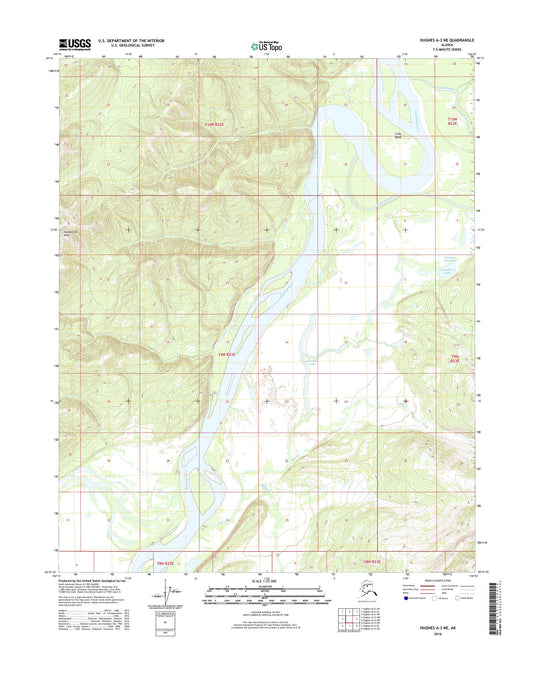 Hughes A-3 NE Alaska US Topo Map Image