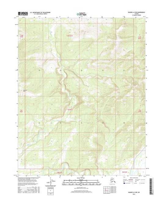 Hughes A-3 NW Alaska US Topo Map Image