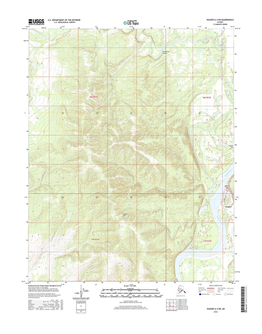 Hughes A-3 SW Alaska US Topo Map Image