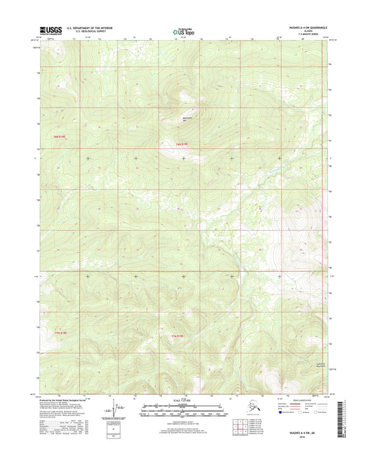 Hughes A-4 SW Alaska US Topo Map Image