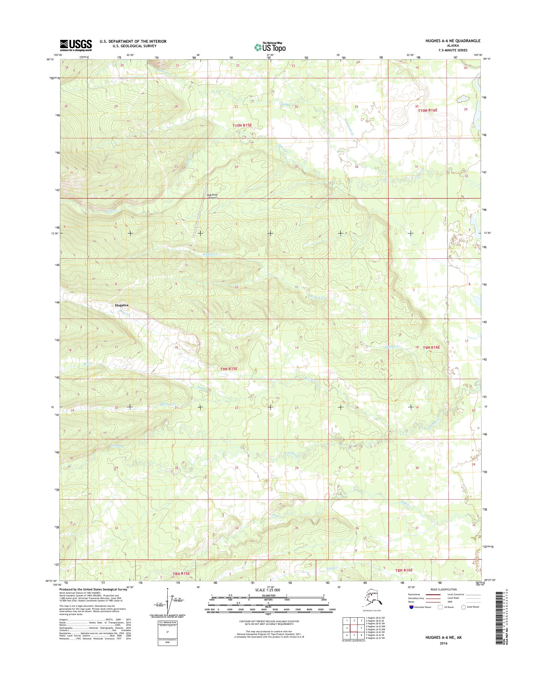 Hughes A-6 NE Alaska US Topo Map – MyTopo Map Store