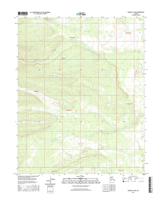 Hughes A-6 NE Alaska US Topo Map Image