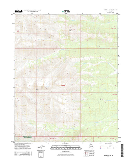 Hughes A-6 NW Alaska US Topo Map Image