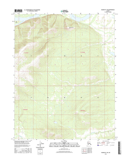 Hughes B-1 SW Alaska US Topo Map Image