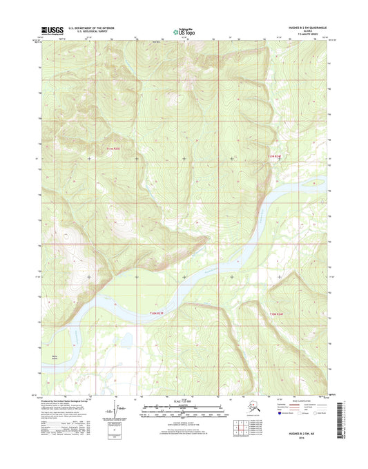 Hughes B-2 SW Alaska US Topo Map Image