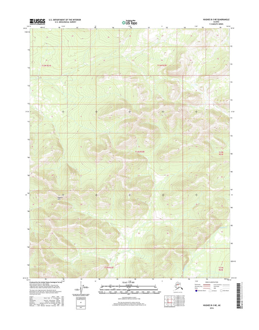 Hughes B-3 NE Alaska US Topo Map Image