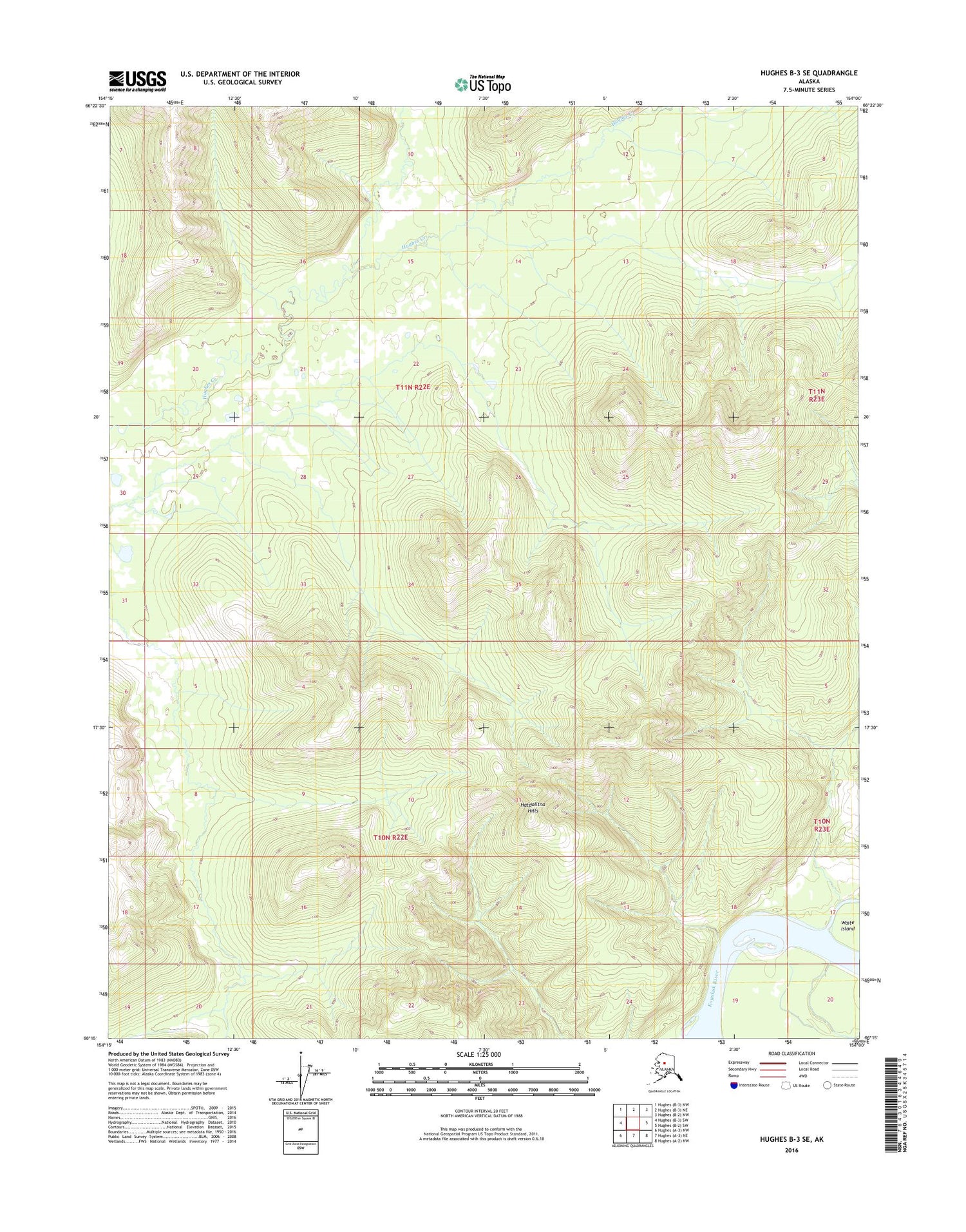 Hughes B-3 SE Alaska US Topo Map – MyTopo Map Store