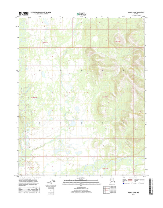 Hughes B-4 NE Alaska US Topo Map Image
