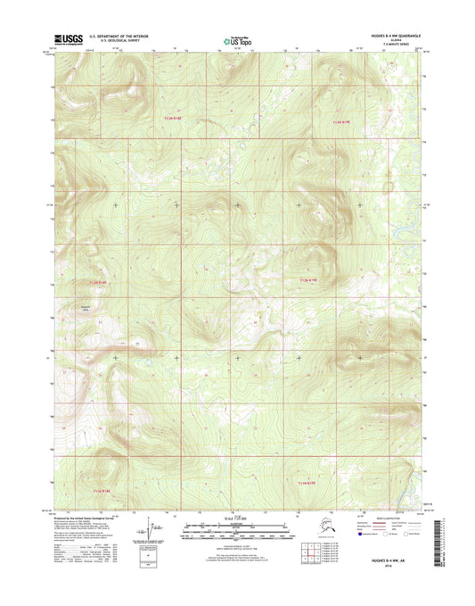 Hughes B-4 NW Alaska US Topo Map Image