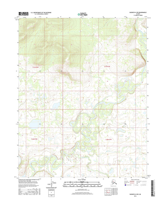 Hughes B-4 SW Alaska US Topo Map Image