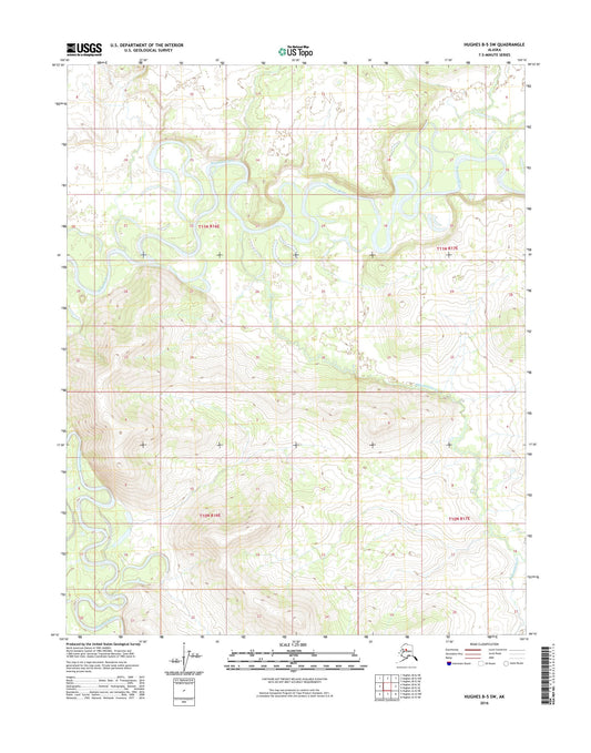 Hughes B-5 SW Alaska US Topo Map Image