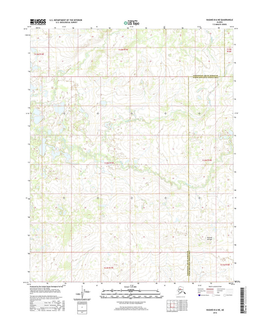 Hughes B-6 NE Alaska US Topo Map Image