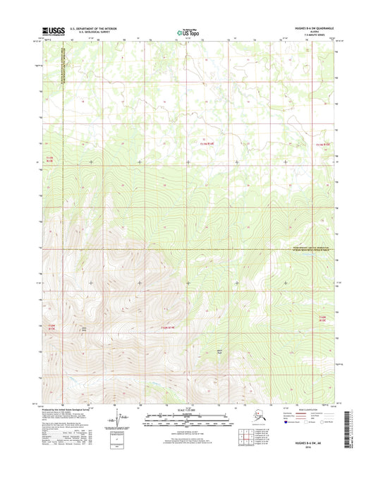 Hughes B-6 SW Alaska US Topo Map Image