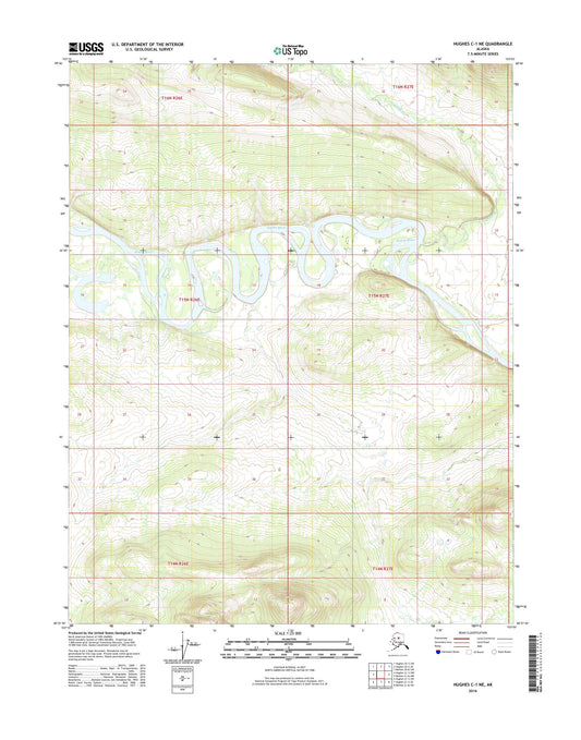 Hughes C-1 NE Alaska US Topo Map Image